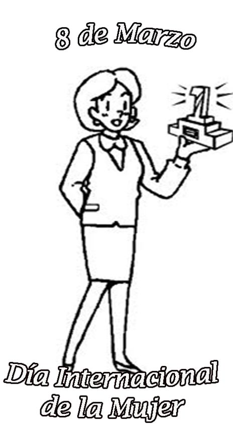 Imãgen del dia de la mujer con lindos dibujos para colorear y regalar imãgen conâ dia de la mujer dia internacional de la mujer diplomas de reconocimiento