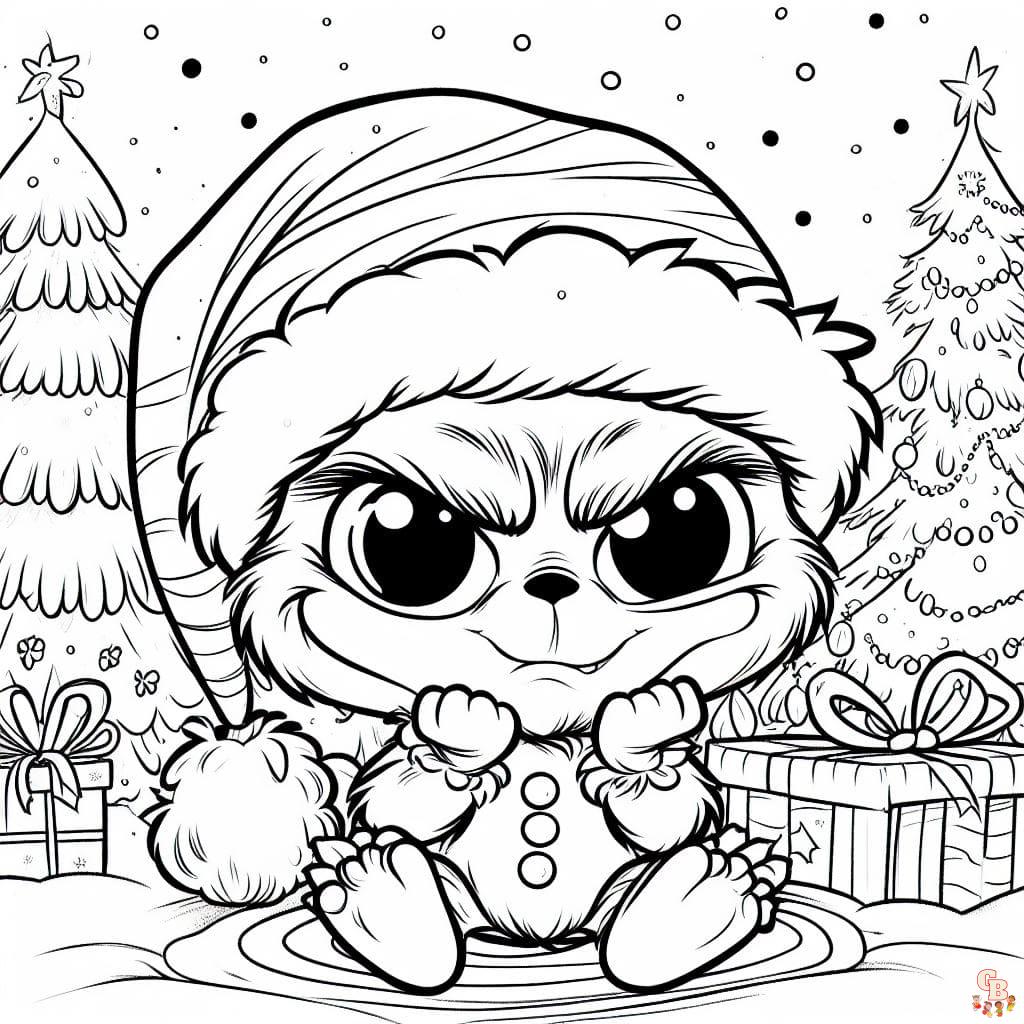 Grinch para colorear para imprimir