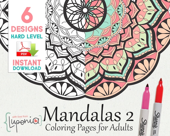 Mandalas para pintar dificil libro para colorear mandalas dibujos plejos mandalas en blanco y negro listo para imprimir
