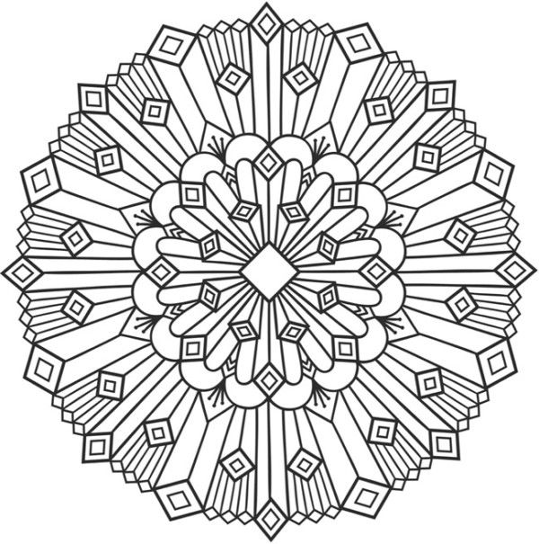 Dibujos de mandalas para colorear fãciles y difãciles