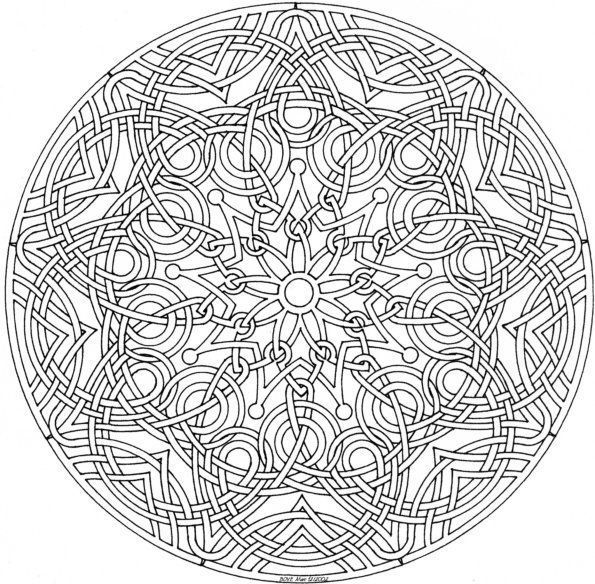 Square mandala coloring pages