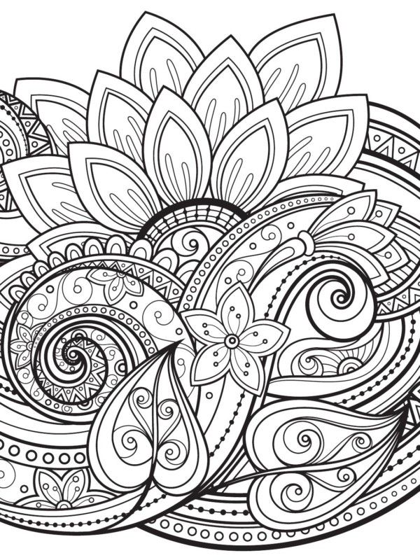 Pin on mandalas pa colorir