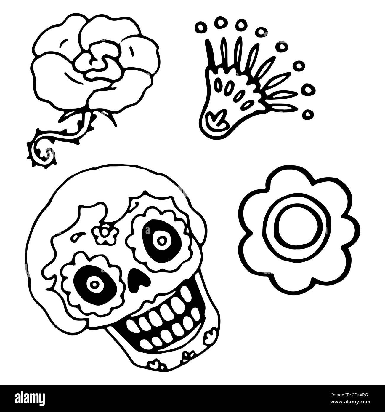 Santa muerte cut out stock images pictures