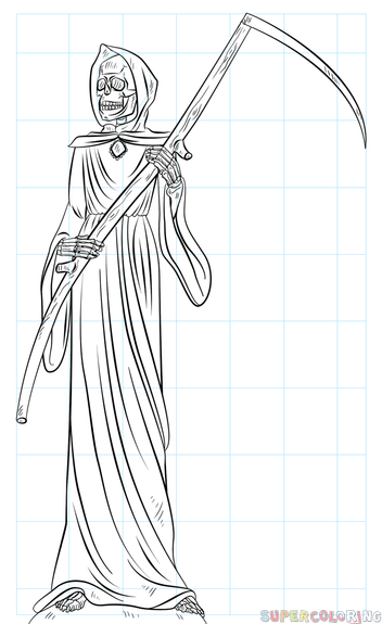 Cãmo dibujar a la muerte tutorial de dibujo paso a paso