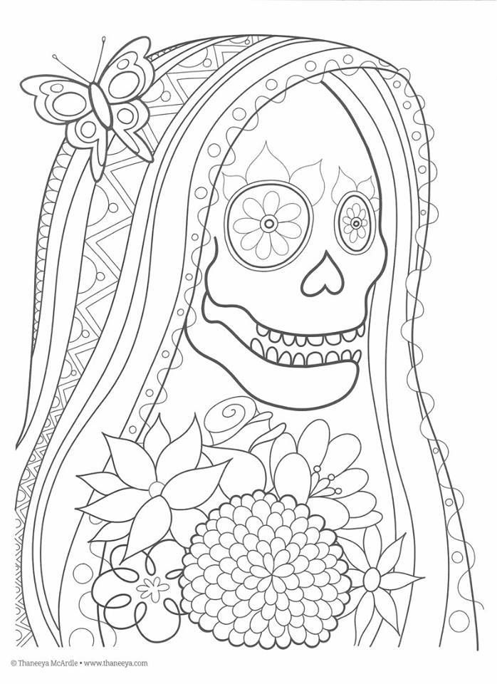 Calaveras mexicanas para colorear dibujos para colorear adultos calaveras para colorear