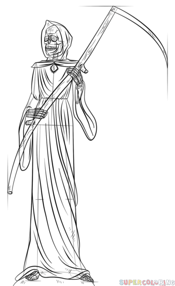 Cãmo dibujar a la muerte tutorial de dibujo paso a paso
