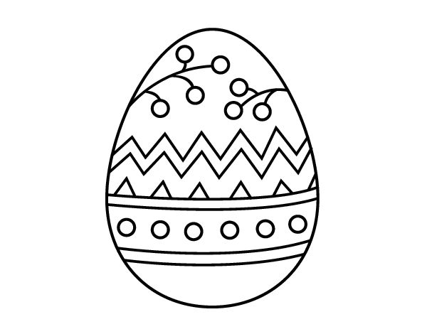 Dibujo de un huevo de pascua para colorear pascua para colorear huevos de pascua imagen de huevos