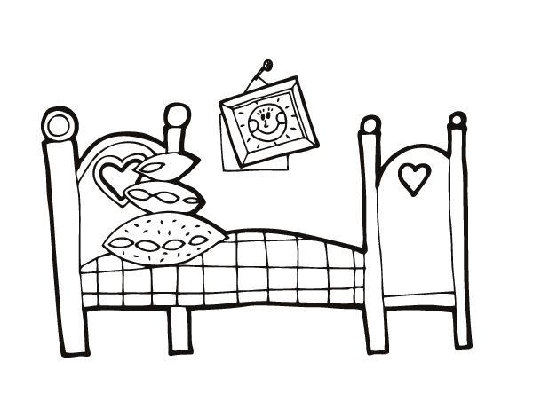 Bedroom coloring page