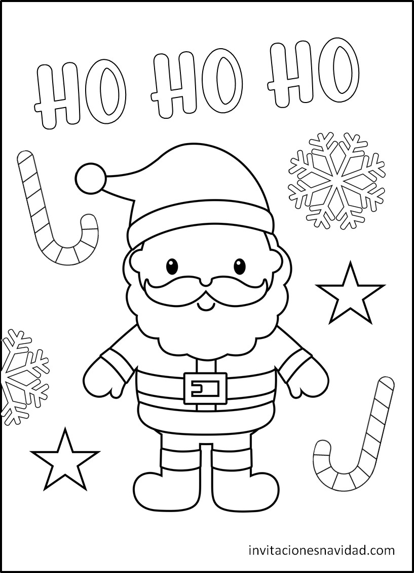 Dibujos de navidad para colorear invitaciones navidad