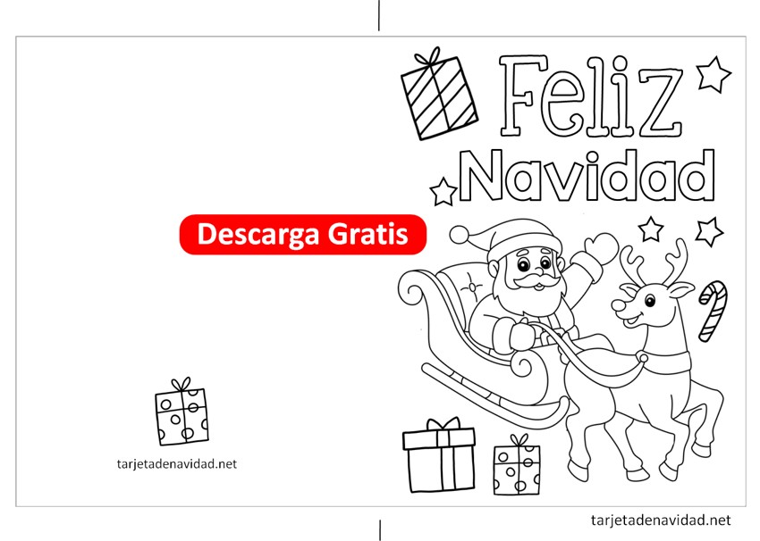 Tarjetas de navidad para colorear tarjetas de navidad
