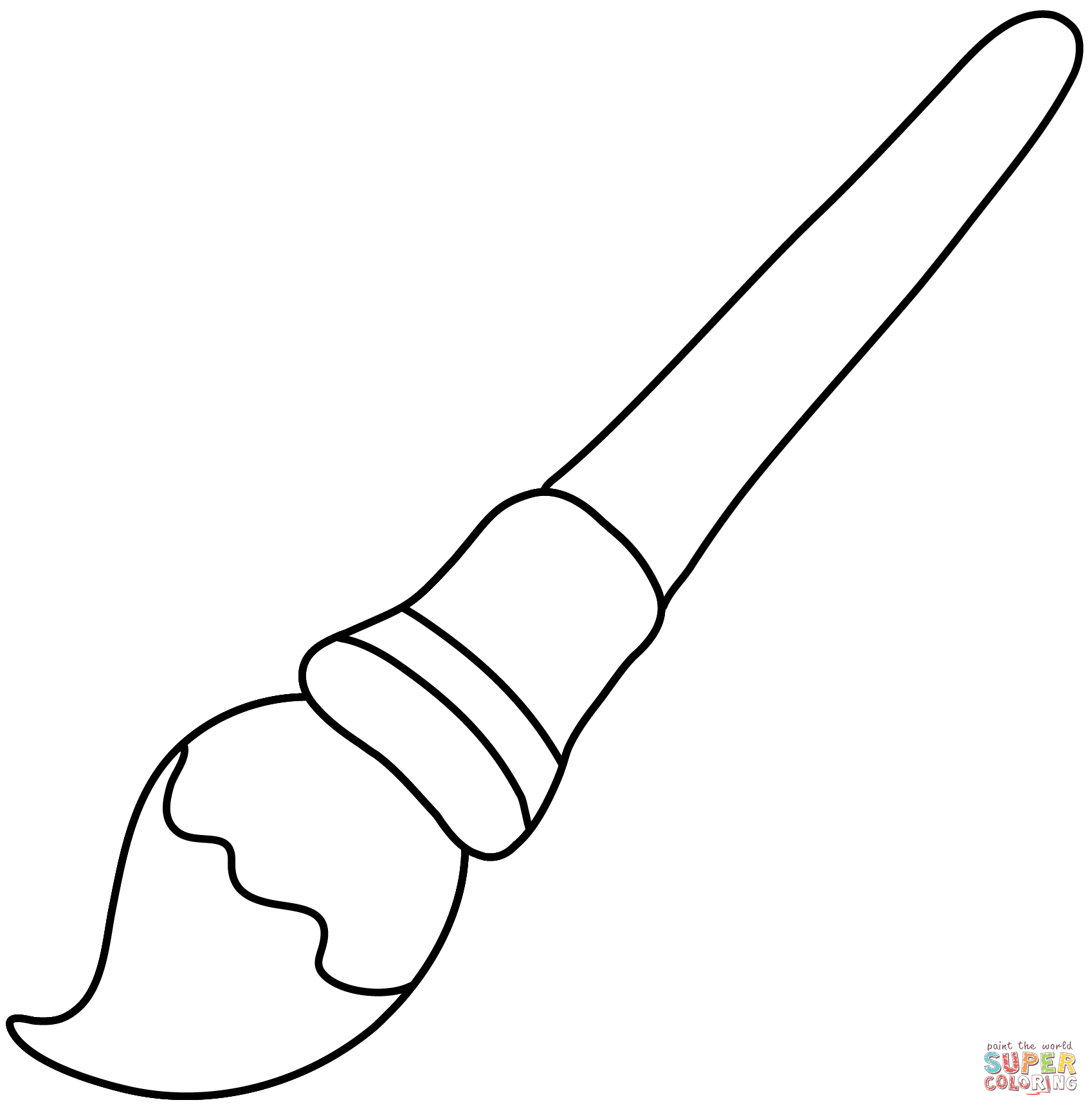 Dibujo de emoji de pincel para colorear dibujos para colorear imprimir gratis