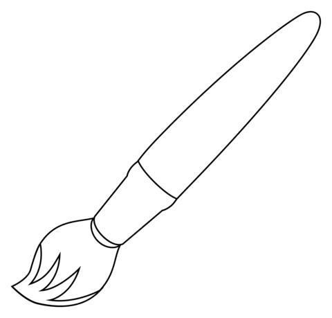 Paintbrush emoji coloring page free printable coloring pages