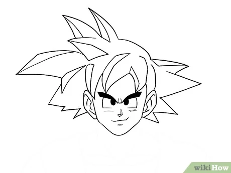 How to draw goku steps with pictures