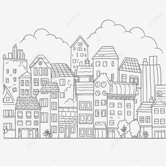 Dibujo de dibujo de ciudad para colorear vector png dibujos dibujo de la ciudad dibujo de ala dibujo del cielo png y vector para dcargar gratis