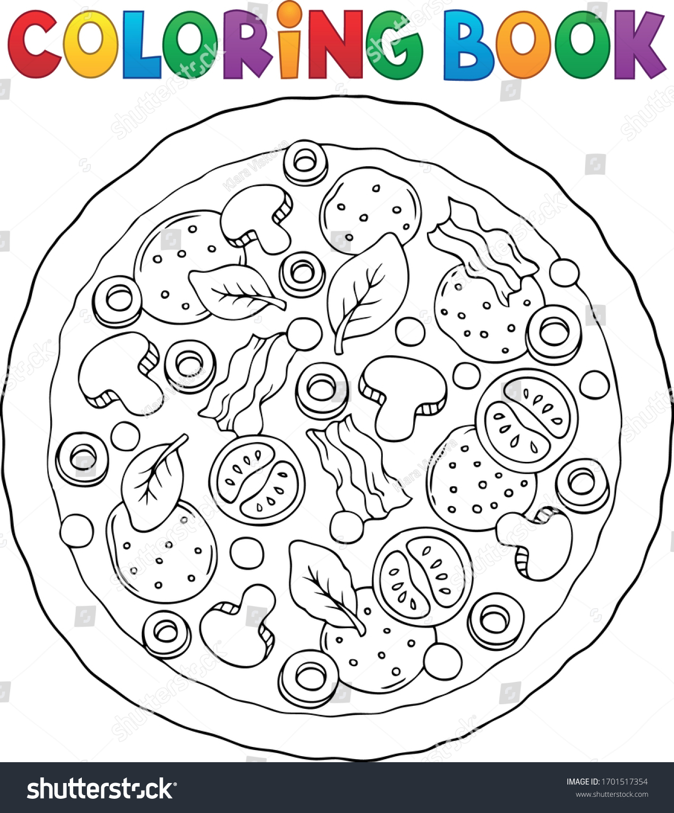 Imãgenes fotos de stock objetos en d y vectores sobre coloring book pizza