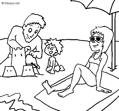 Dibujo de vacaciones res para colorear