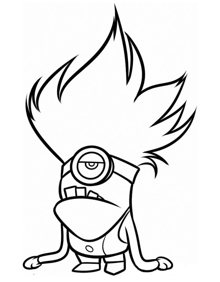 Minion divertido para colorear imprimir e dibujar â