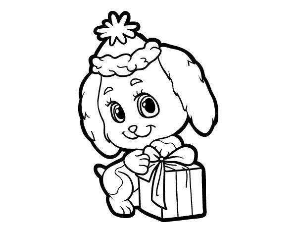 Dibujo de perrito navideão para colorear dibujo de perro muãeco de nieve dibujo pãginas para colorear