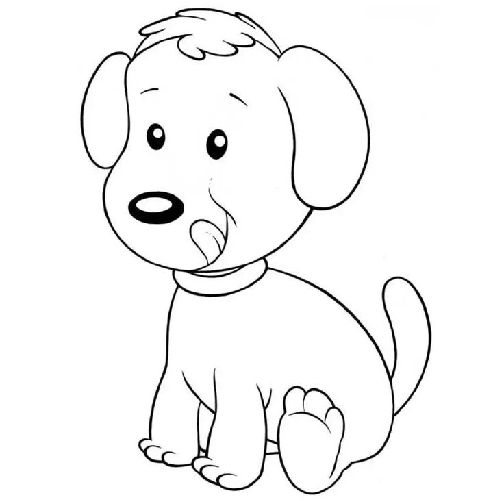 Dibujos para colorear de perros cachorros