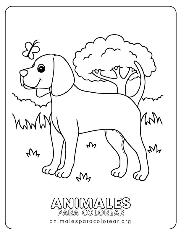Perros para colorear descargar e imprimir gratis