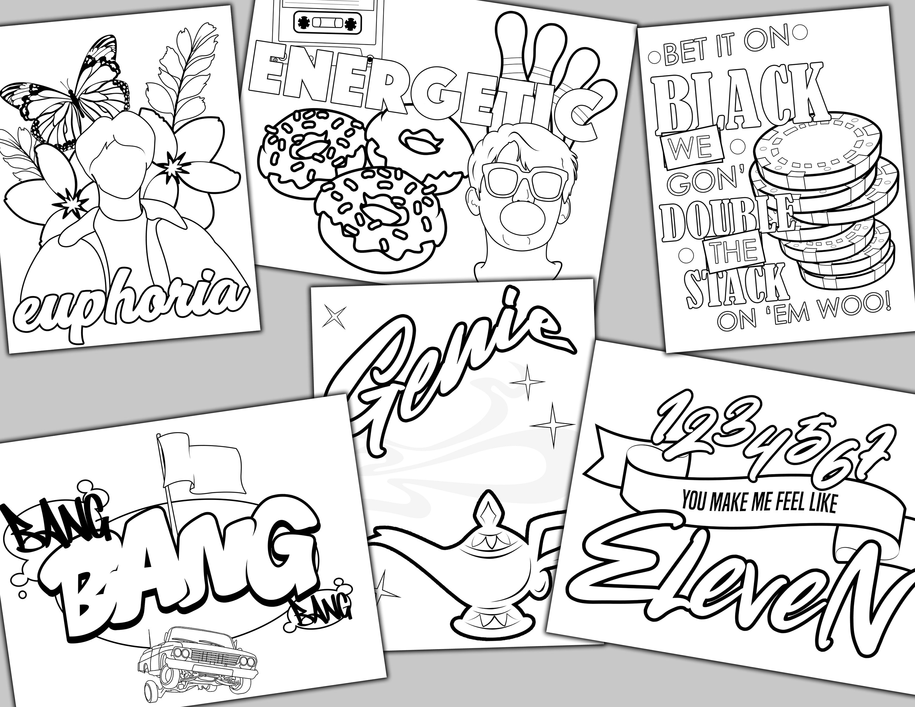 Kpop coloring pages hard copy