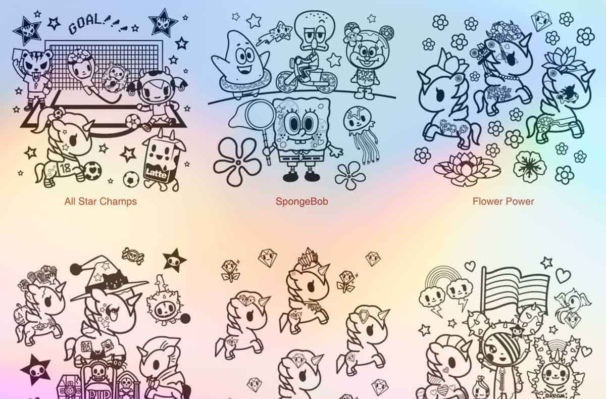 Free pages with cute kawaii drawings to color updated