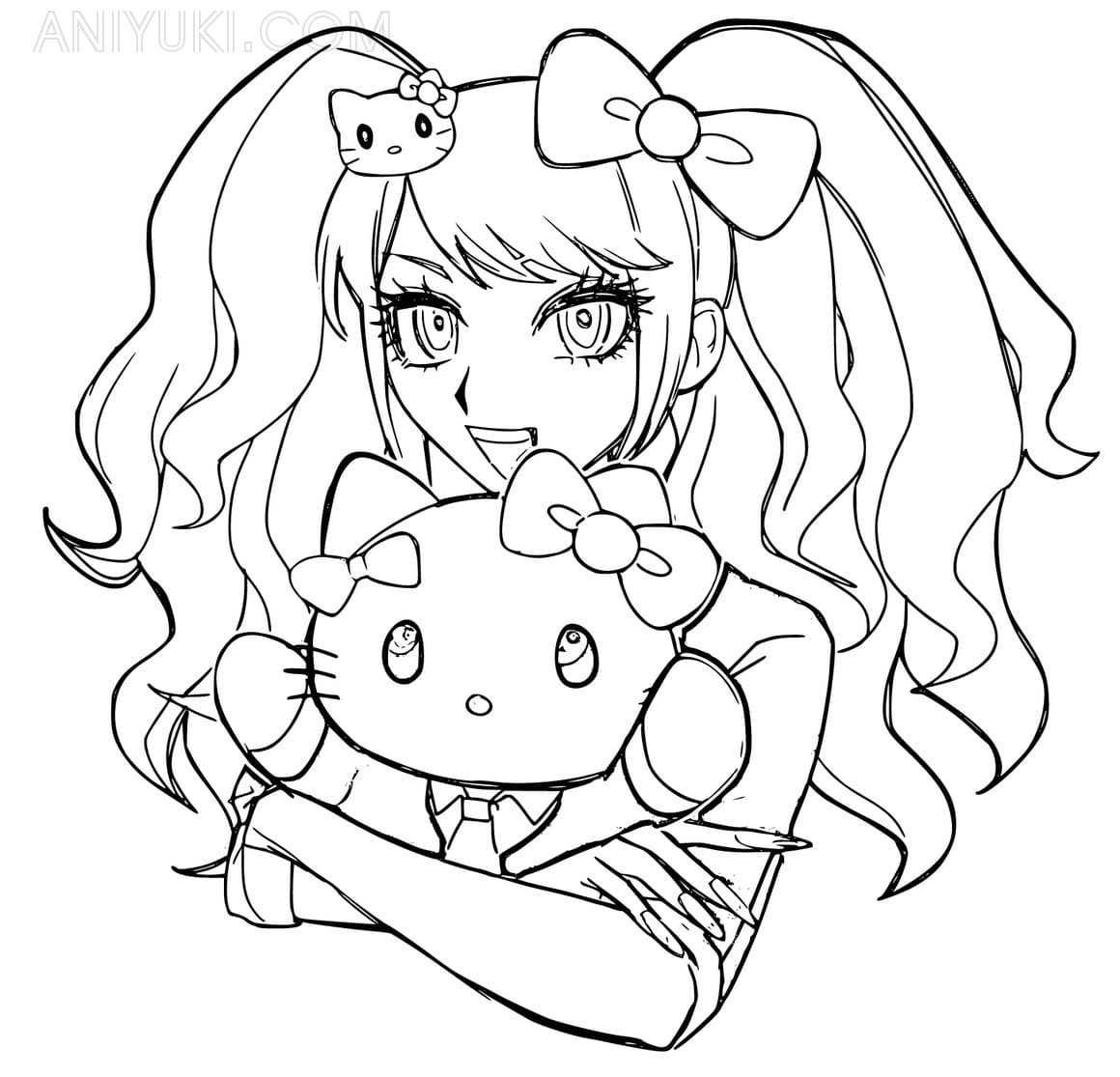 Hello kitty coloring pages