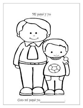 Dia del padre hojas para colorear fathers day coloring sheets freebie coloring sheets english sentences sentence starters
