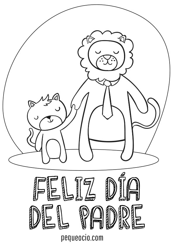 Dibujos para el dãa del padre para colorear e imprimir