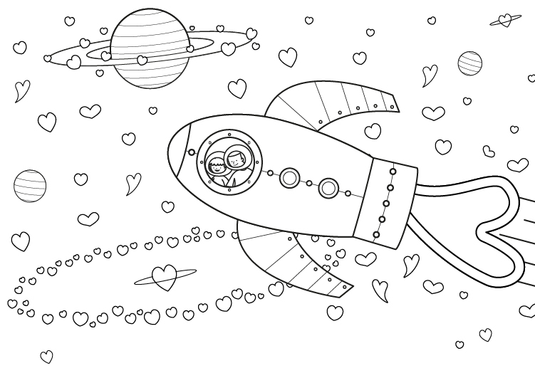 Universo para mamã dibujo para colorear e imprimir