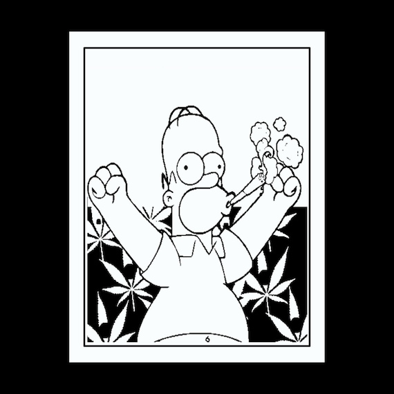 Dibujos animados de los dibujos para colorear para adultos los simpson trippy