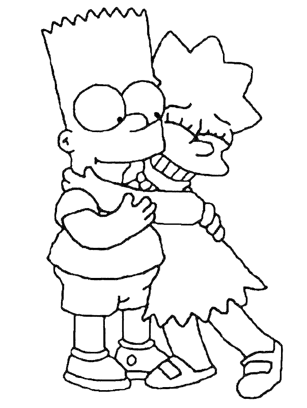 Dibujo de los simpsons para imprimir y colorear