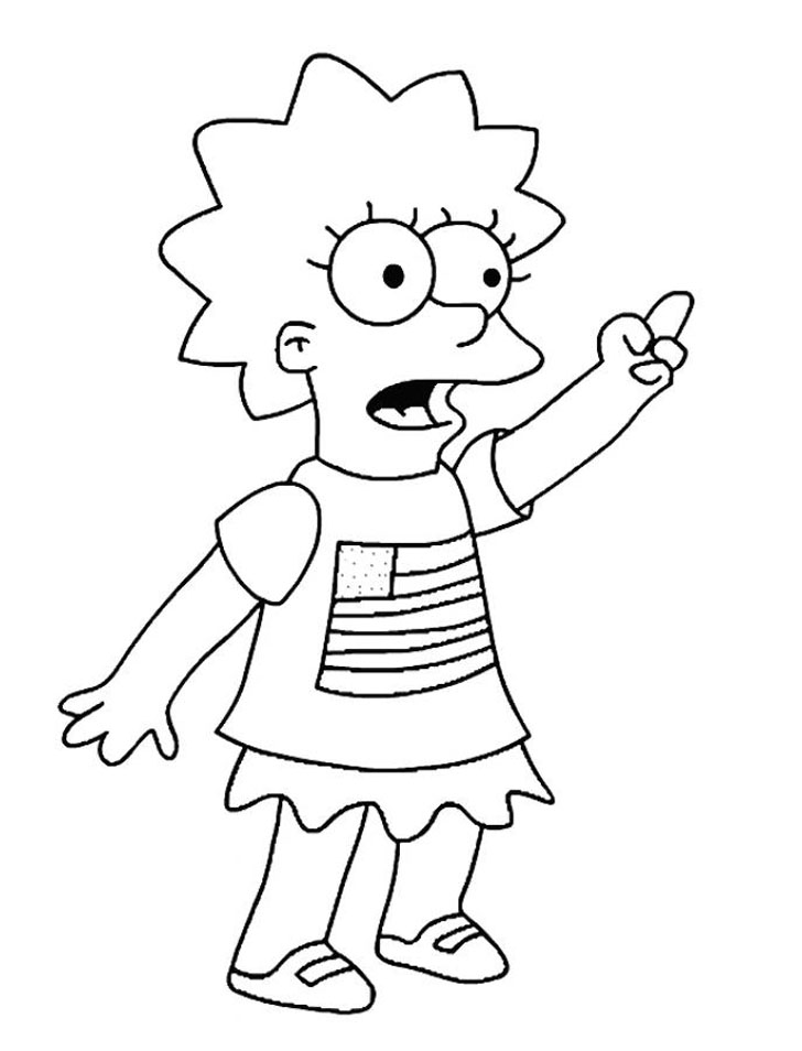Dibujo gratis de los simpson para descargar y colorear