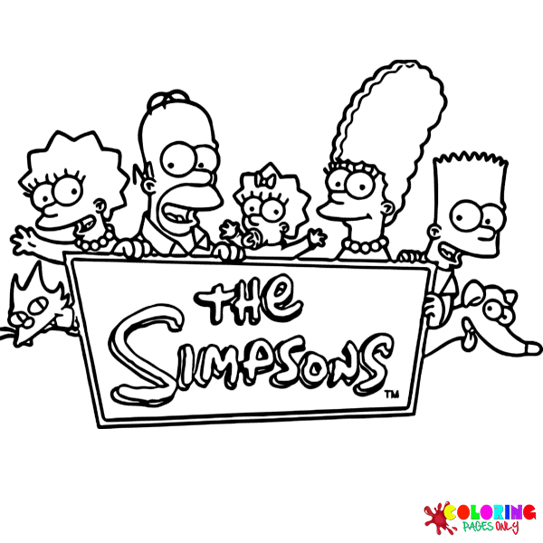 Dibujos para colorear de los simpson