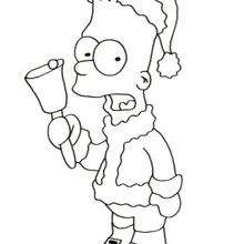 Simpson christmas time coloring pages