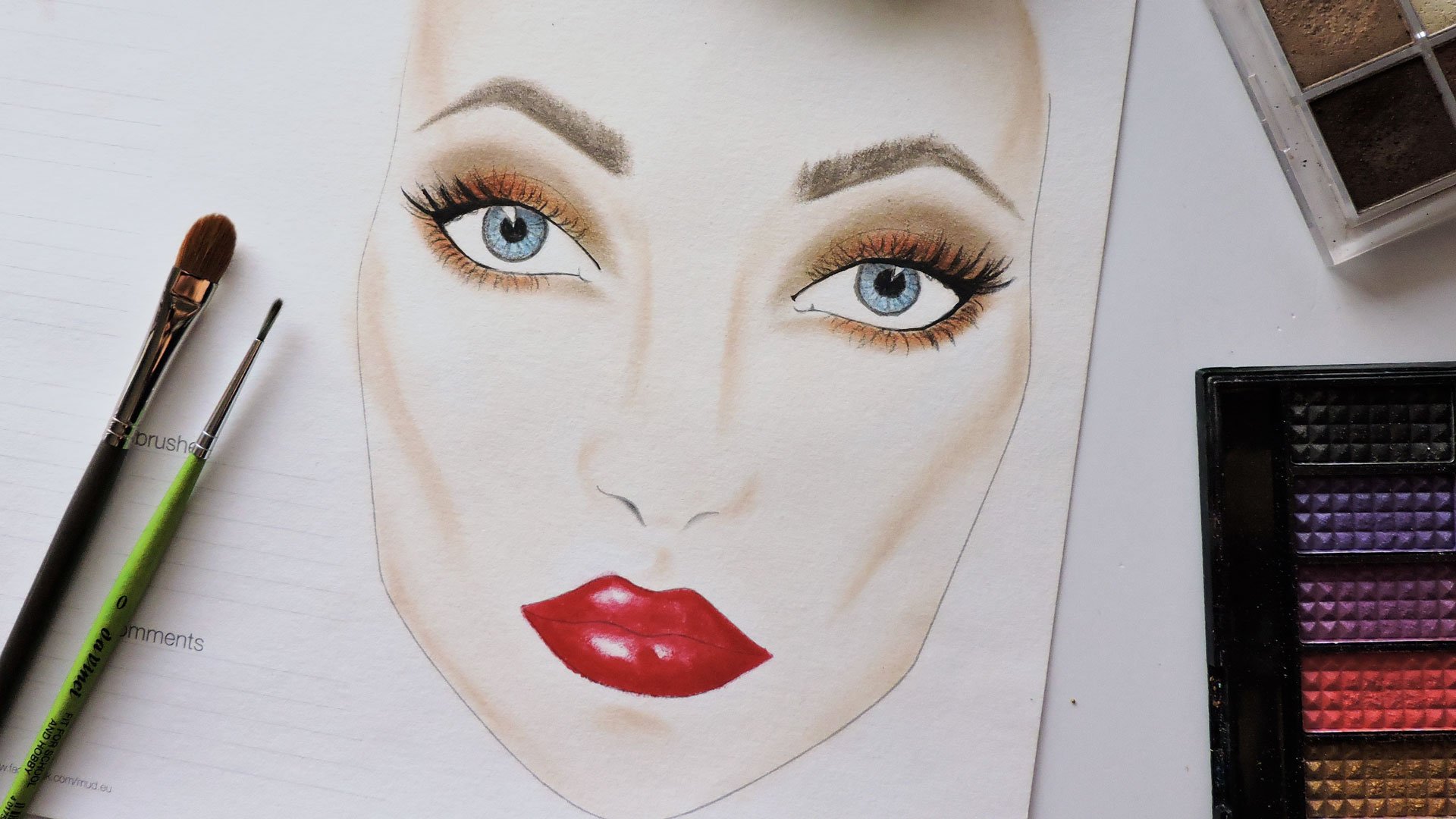 Drawing with makeup a face chart tutorial mira metzler
