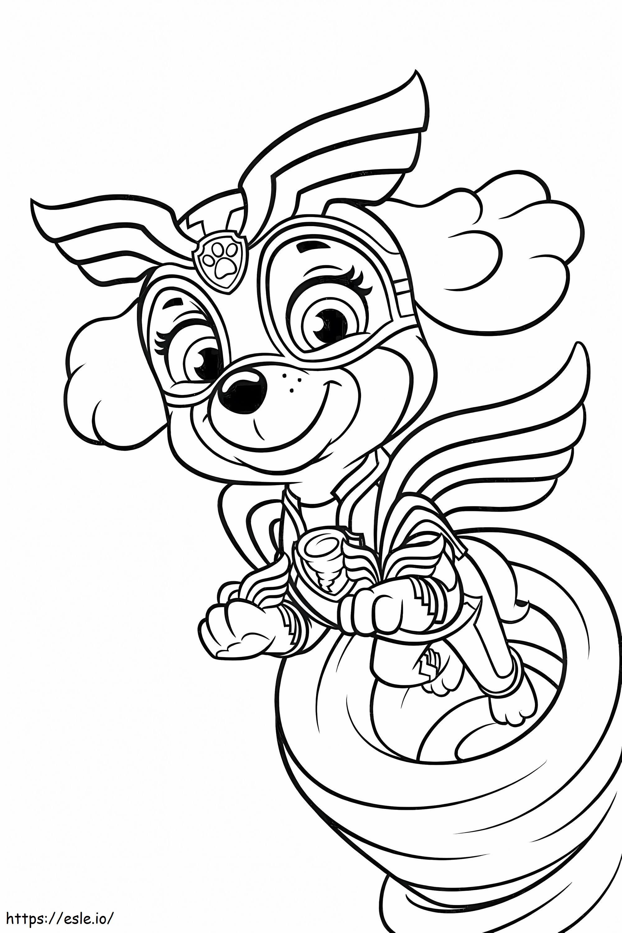 Skye from paw patrol coloring page