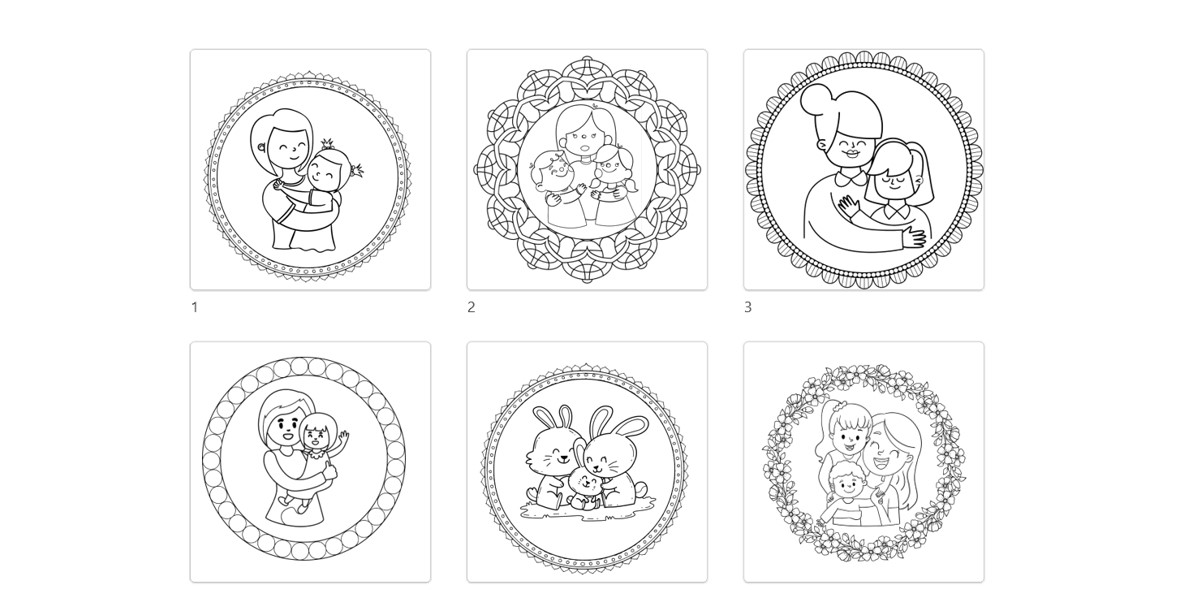Nuevas mandalas para colorear dia de la madre
