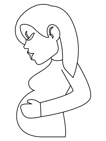 Dibujo de mujer embarazada para colorear dibujos para colorear imprimir gratis