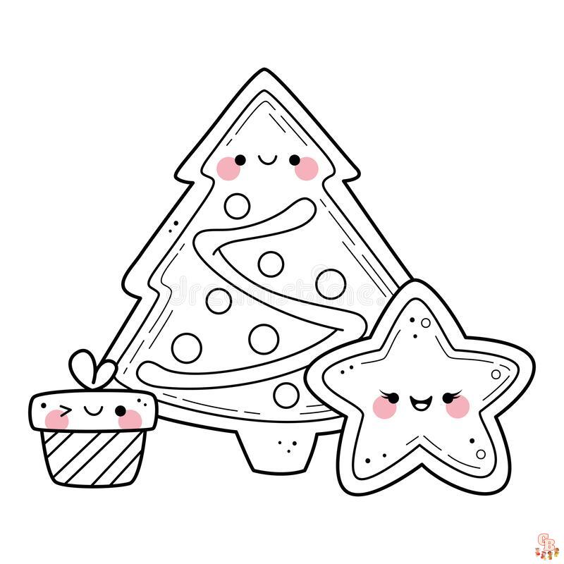 Kawaii christmas coloring pages hojas imprimibles gratis para niãos