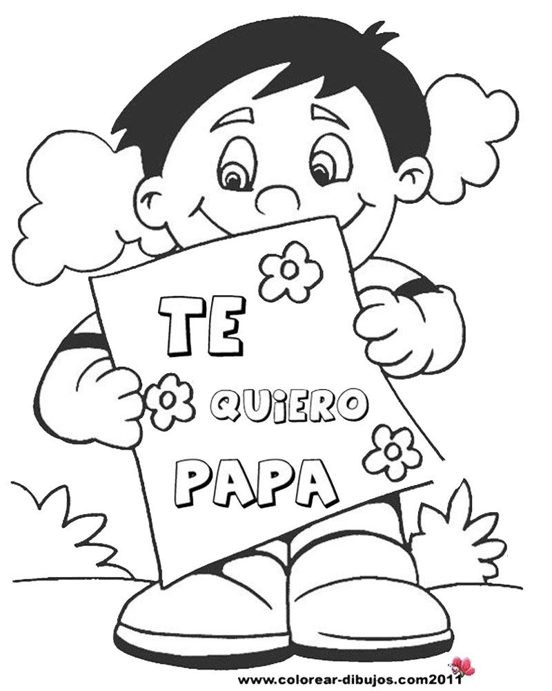Imagenes de papa para colorear fathers day coloring page free kids coloring pages love you dad