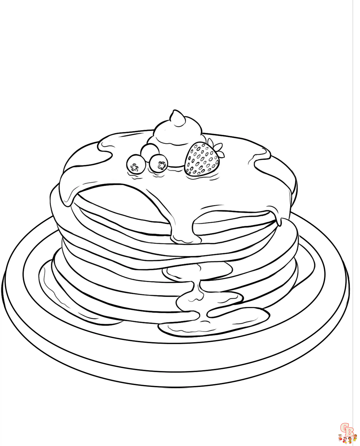 Deliciosa diversiãn con panqueques para colorear