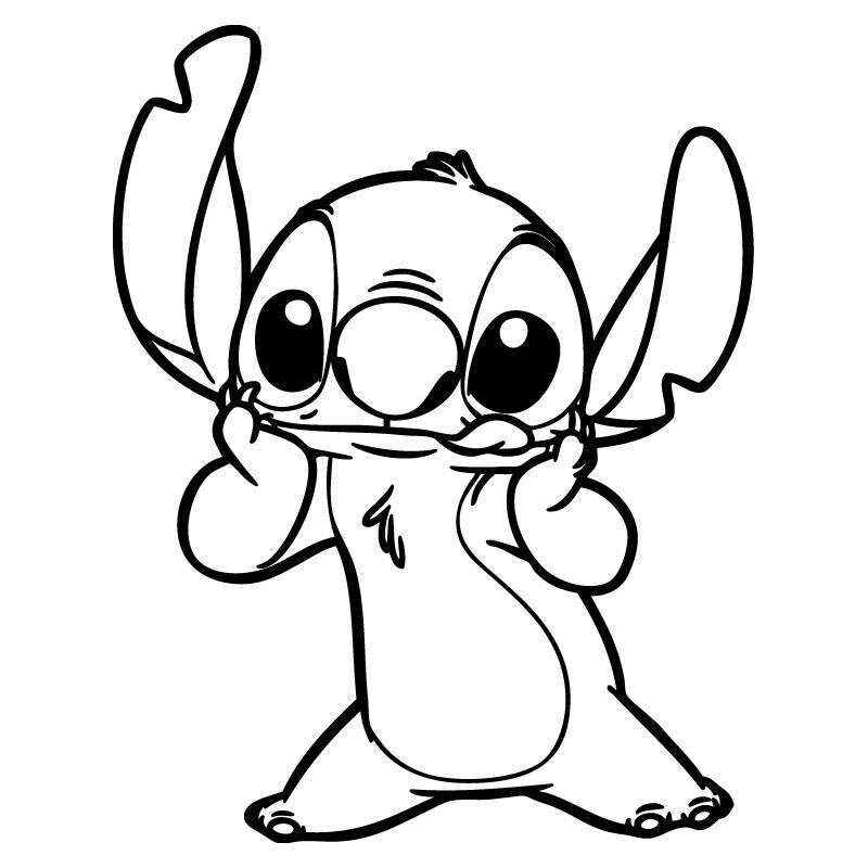P vinilo infantil stitch dibujo animado sticker logo coche pared tuning