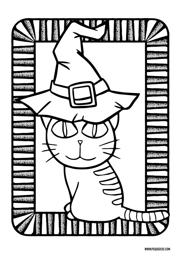 Dibujos de halloween para colorear fãciles y divertidos