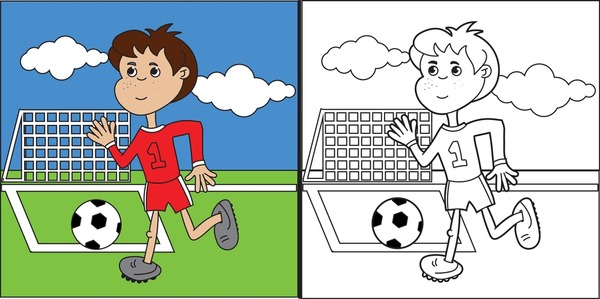 Imãgenes fotos de stock objetos en d y vectores sobre coloring page football
