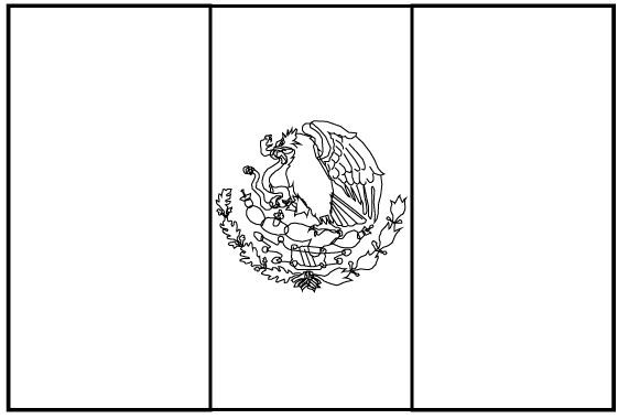 Dibujos para colorear pintar e imprimir mexico bandera imagen de banderas bandera