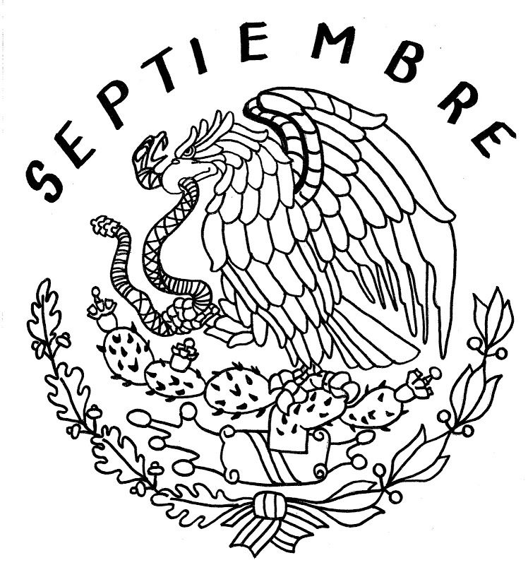 Mexicos shield coloring pages coloring pages flag drawing mexican flag drawing