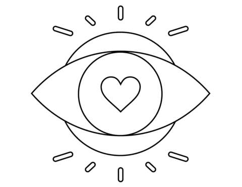Valentines day love eye coloring page free printable coloring pages