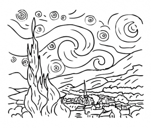 Art coloring pages for kids to print color