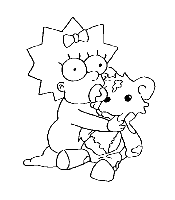 Free the simpsons coloring pages for girls and boys maggie pãginas para colorear disney pãginas para colorear para imprimir dibujos de los simpson
